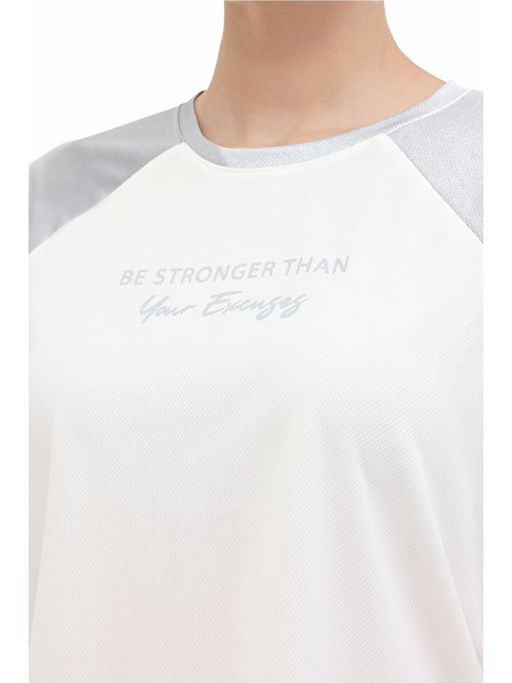 Gri WL GIYMANT 11CT750 5FX GRI Kadın Kısa Kol T-Shirt-3