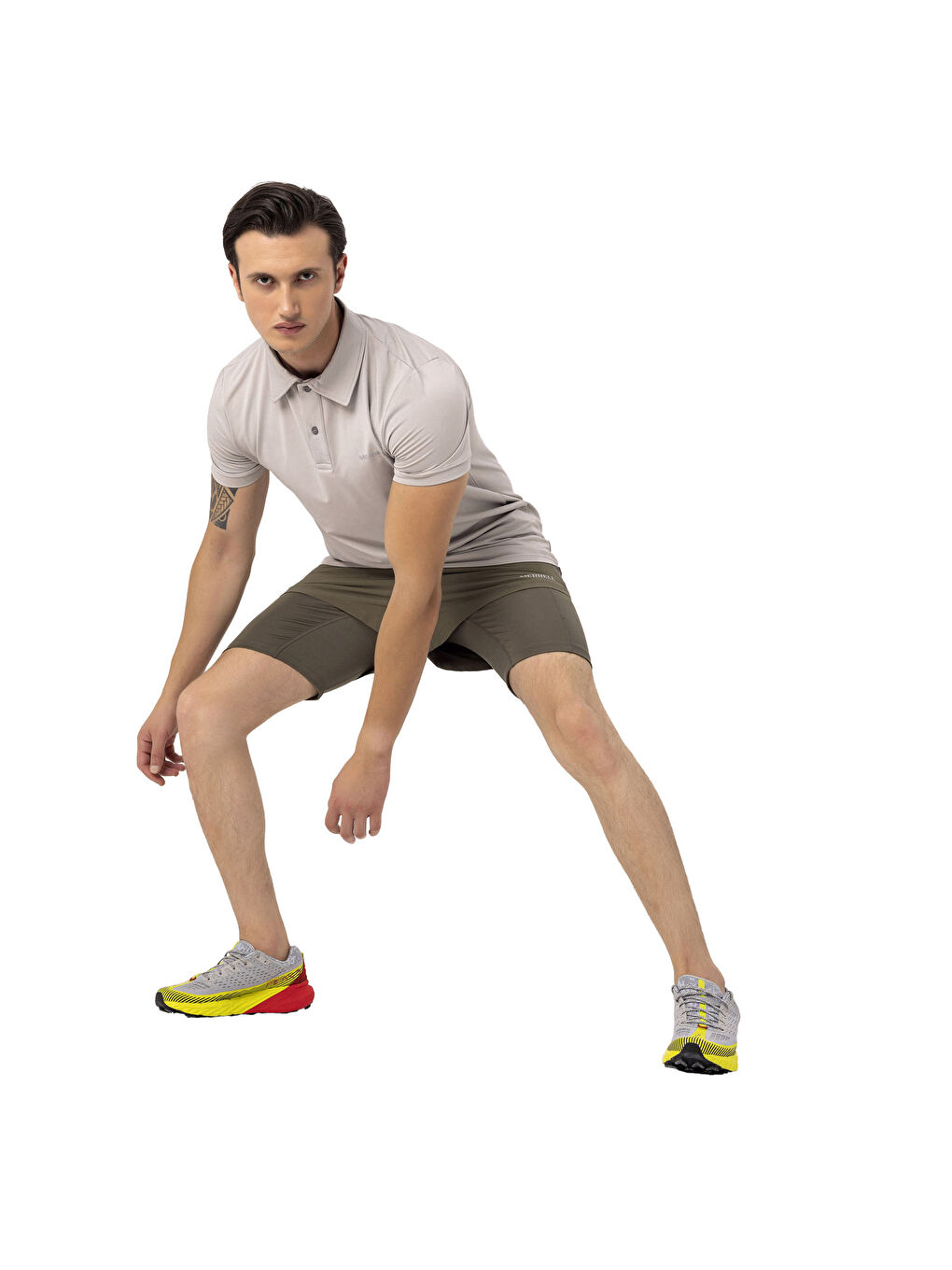 Pro Erkek Gri Polo Tişört-4