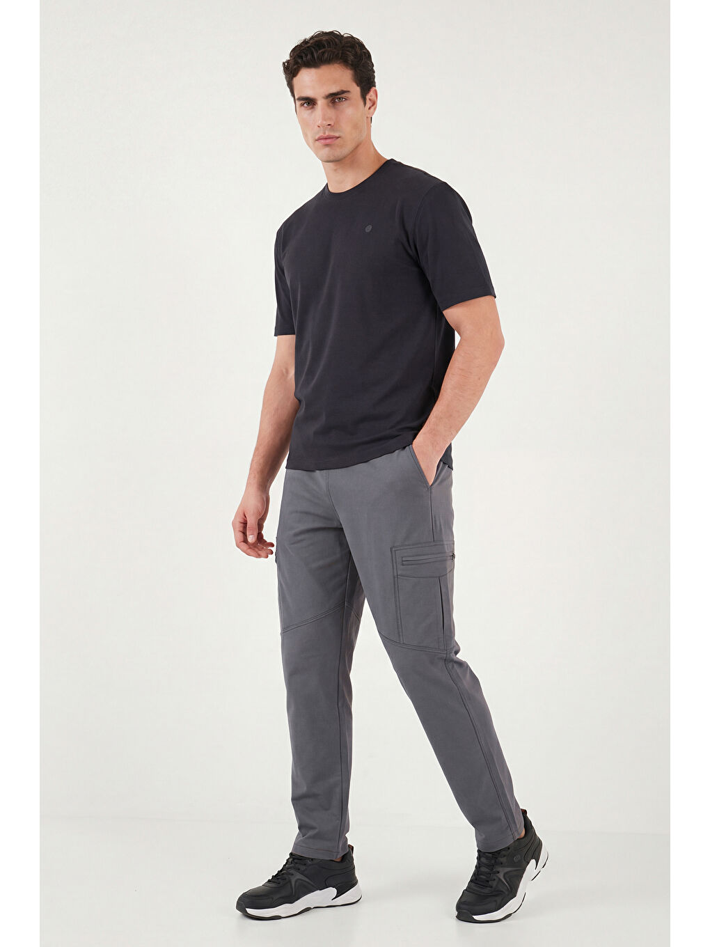 Gri Regular Fit Normal Bel Düz Paça Pantolon 693158-4