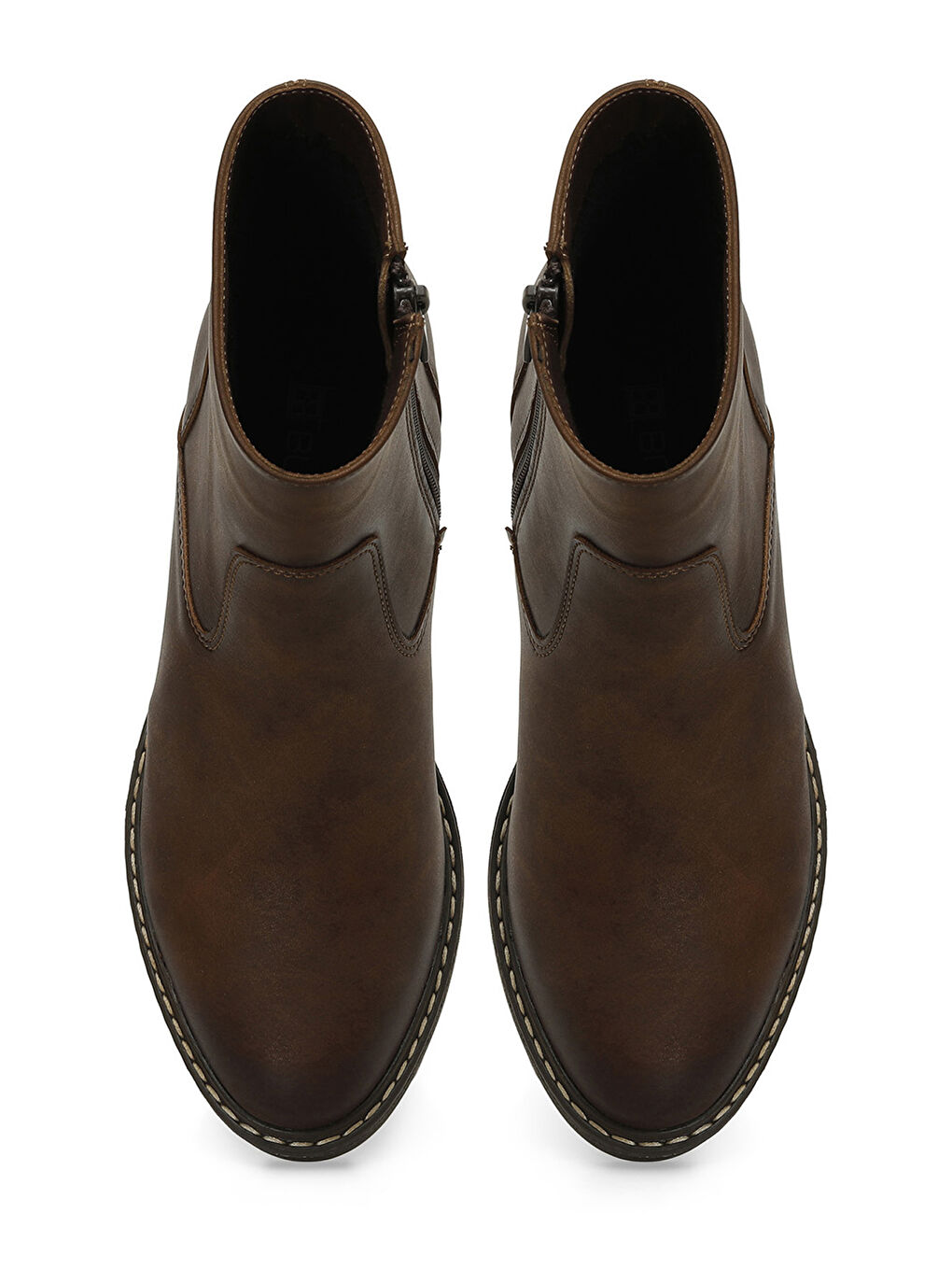 Kahverengi 24K-627 4PR Taba Kadın Topuklu Bot-3