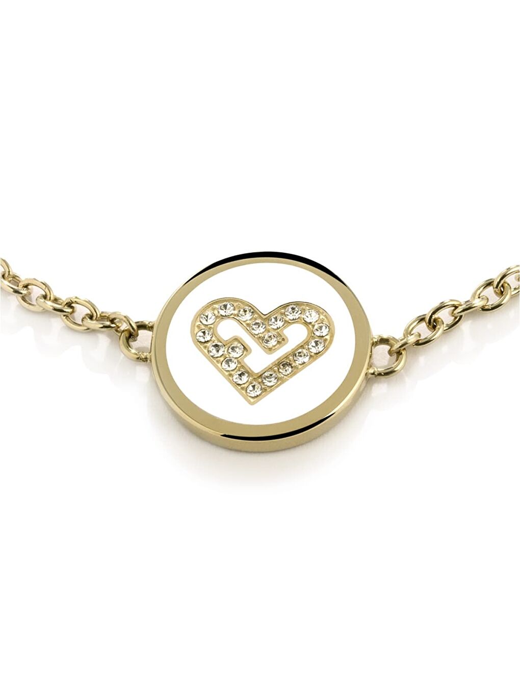 Sarı FJ0207BTU Kalpli Kadın Bileklik-2