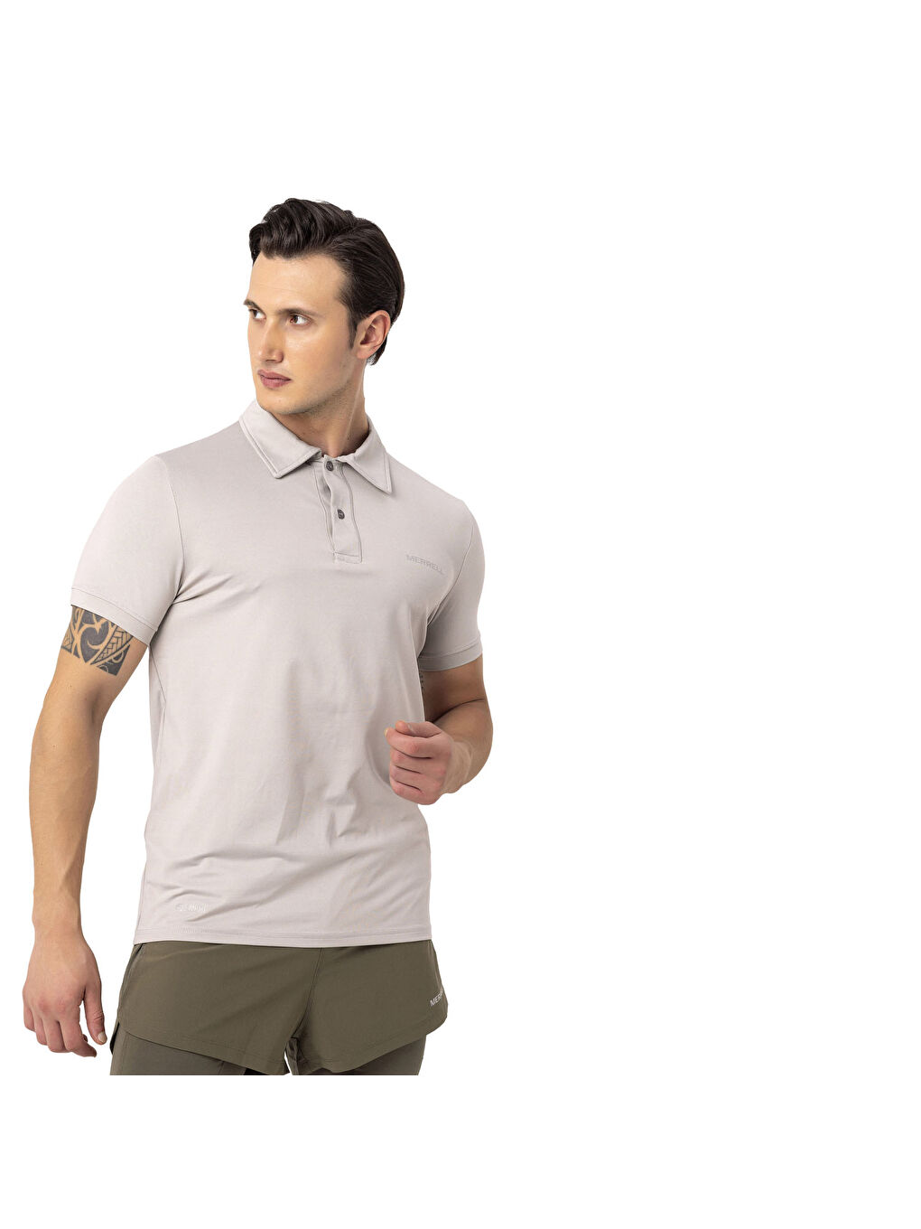 Pro Erkek Gri Polo Tişört-9