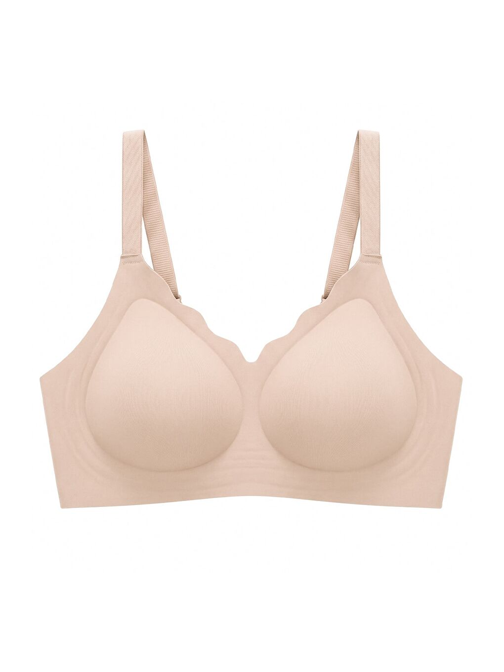 Bej Seamless Bra - Smooth | Ten Lazer Kesim Balensiz Ayarlanabilir Askılı Dikişsiz Kadın Sütyen