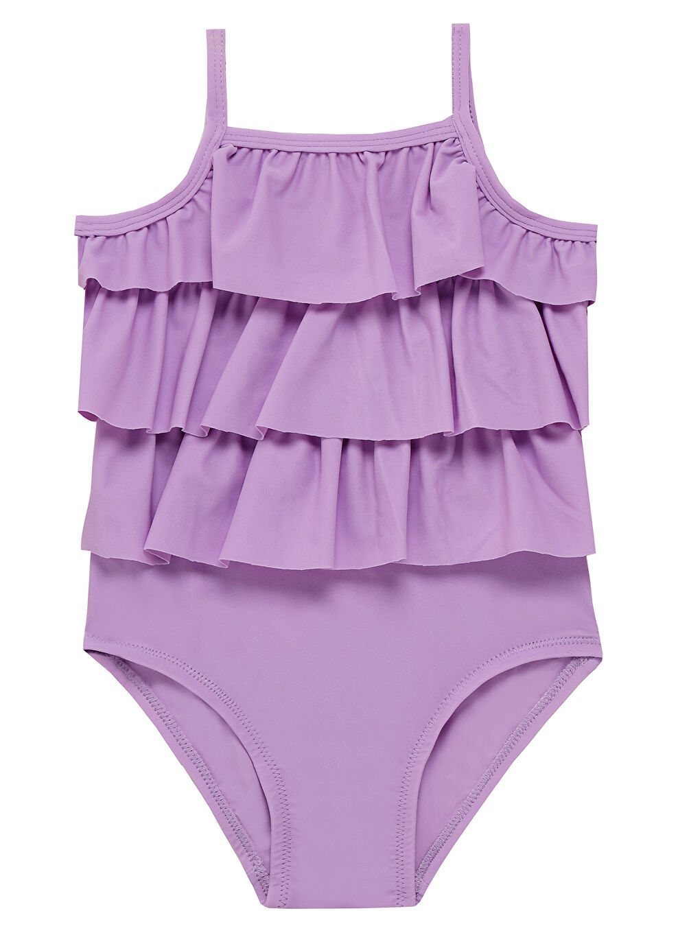 UV Korumalı Askılı Mayo Kız Bebek Yüzücü Mayo 5108 Lila-1