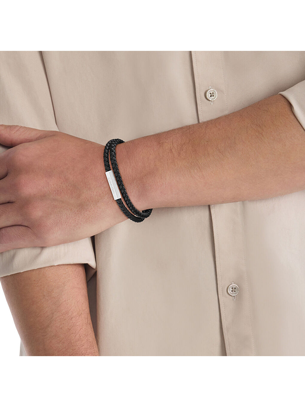 Siyah CKJ35100017 Erkek Bileklik-1