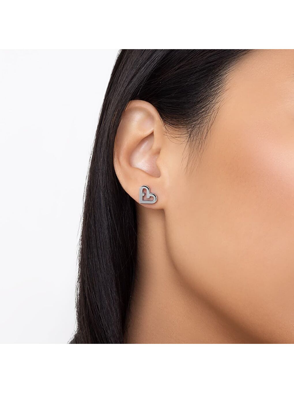 Gri FJ5007ETU Kalpli Kadın Küpe-3