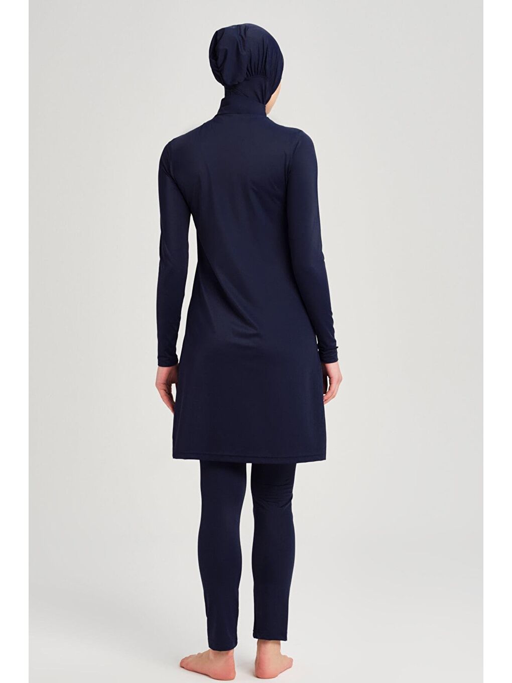 Lacivert Elastanlı 5 Parça Tam Tesettür Mayo Takımı 6028-1