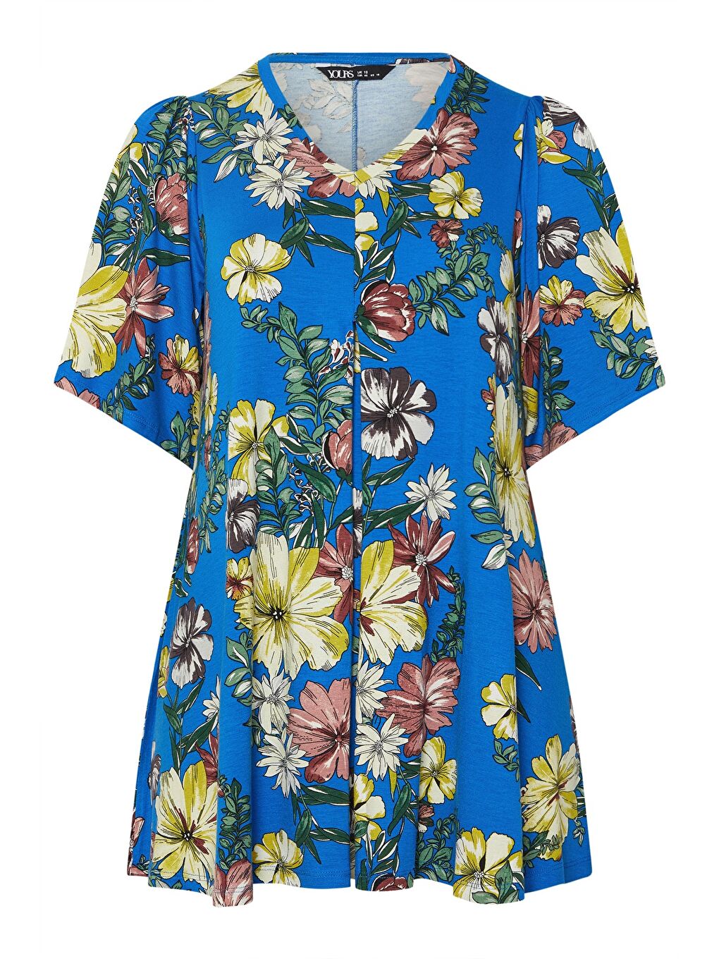 Yeşil Büyük Beden Kısa Kollu V Yaka Baskılı T-shirt 304339-4