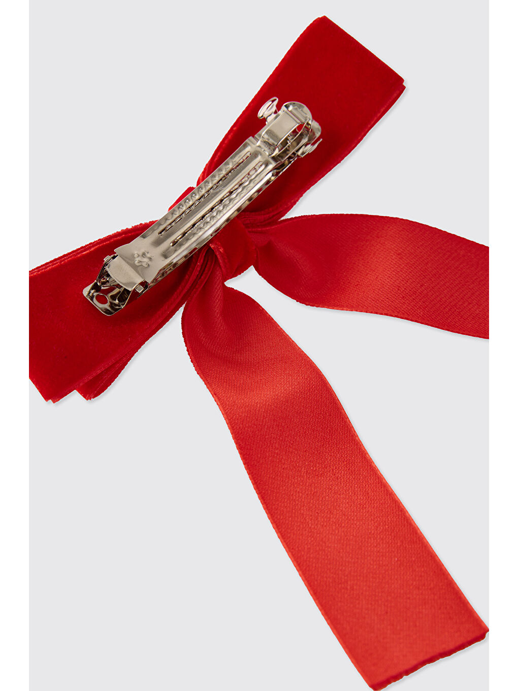 Kız Çocuk Ekose Kurdela Kırmızı Toka Seti-1