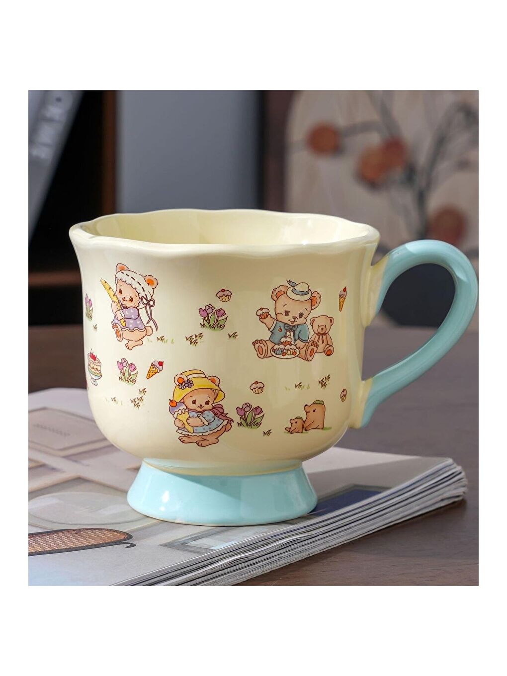 Karışık Masal Bahçesi Temalı Seramik Kupa-1