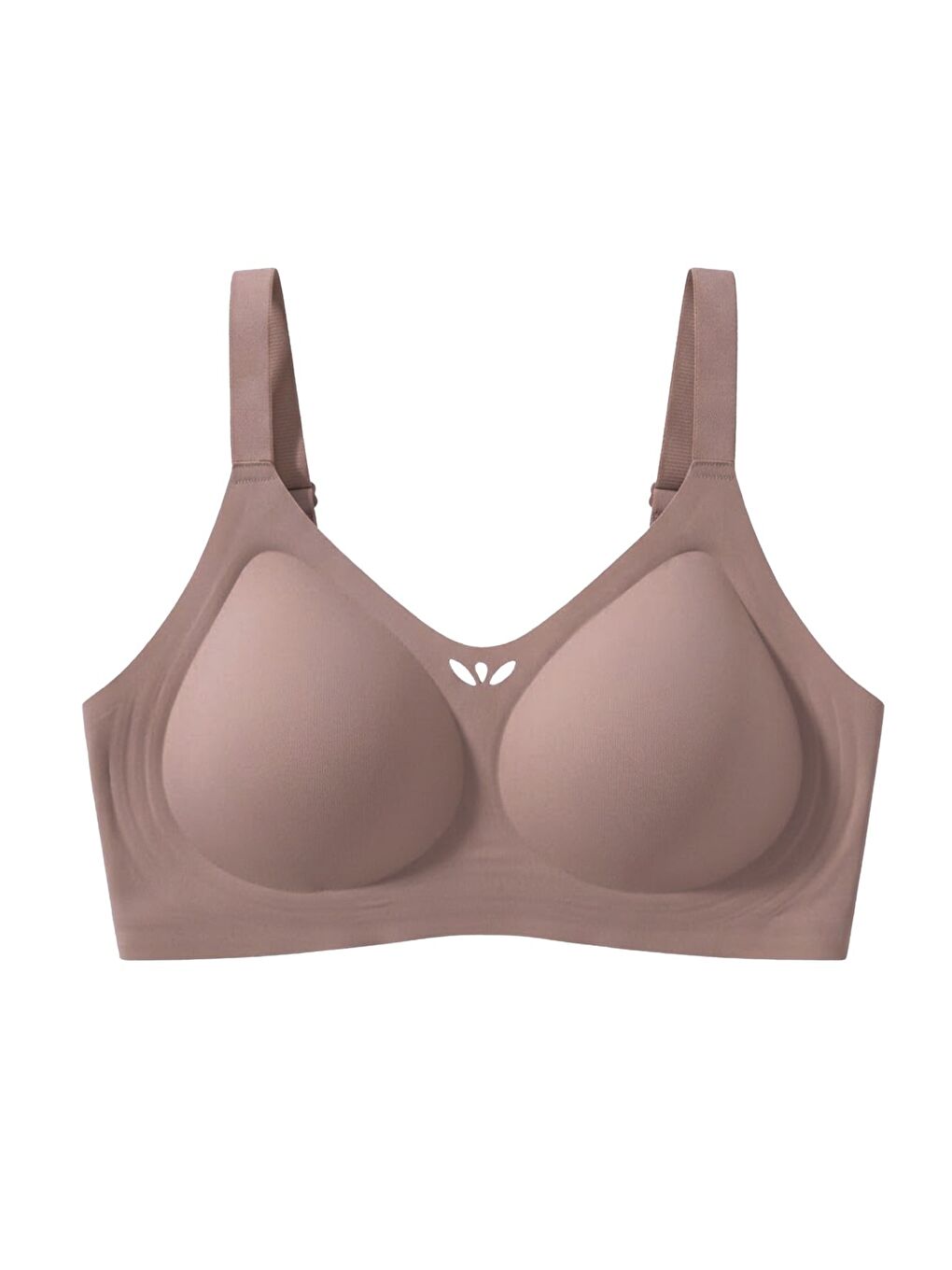 Seamless Bra - Ease | Kahverengi Lazer Kesim Balensiz Dekolteli Dikişsiz Kadın Sütyen