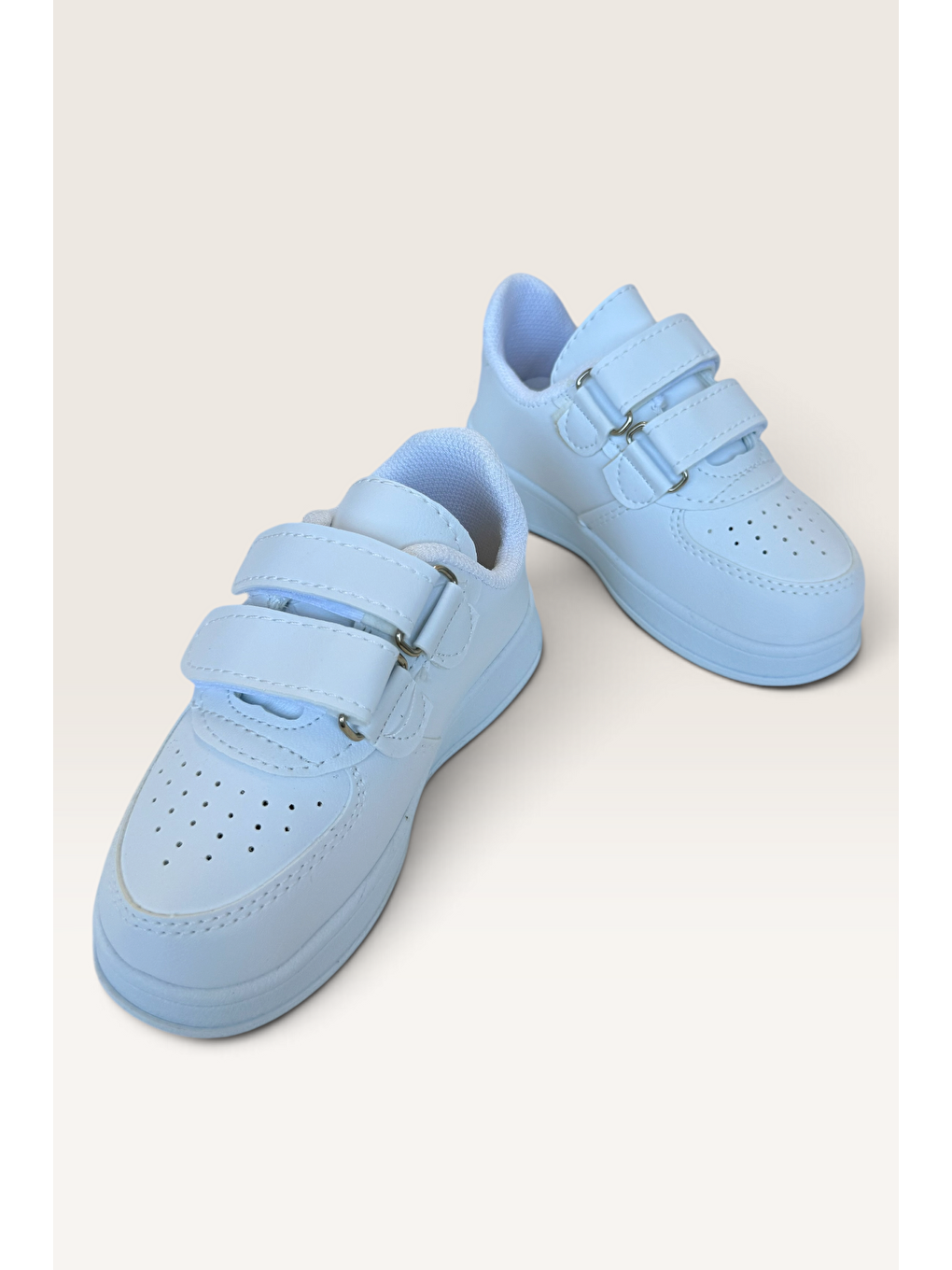 Işıklı Unisex Rahat Hafif Çocuk Spor Ayakkabı Beyaz-2