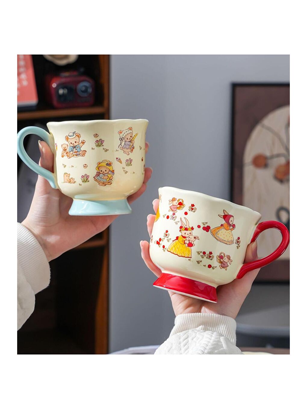 Karışık Masal Bahçesi Temalı Seramik Kupa-2