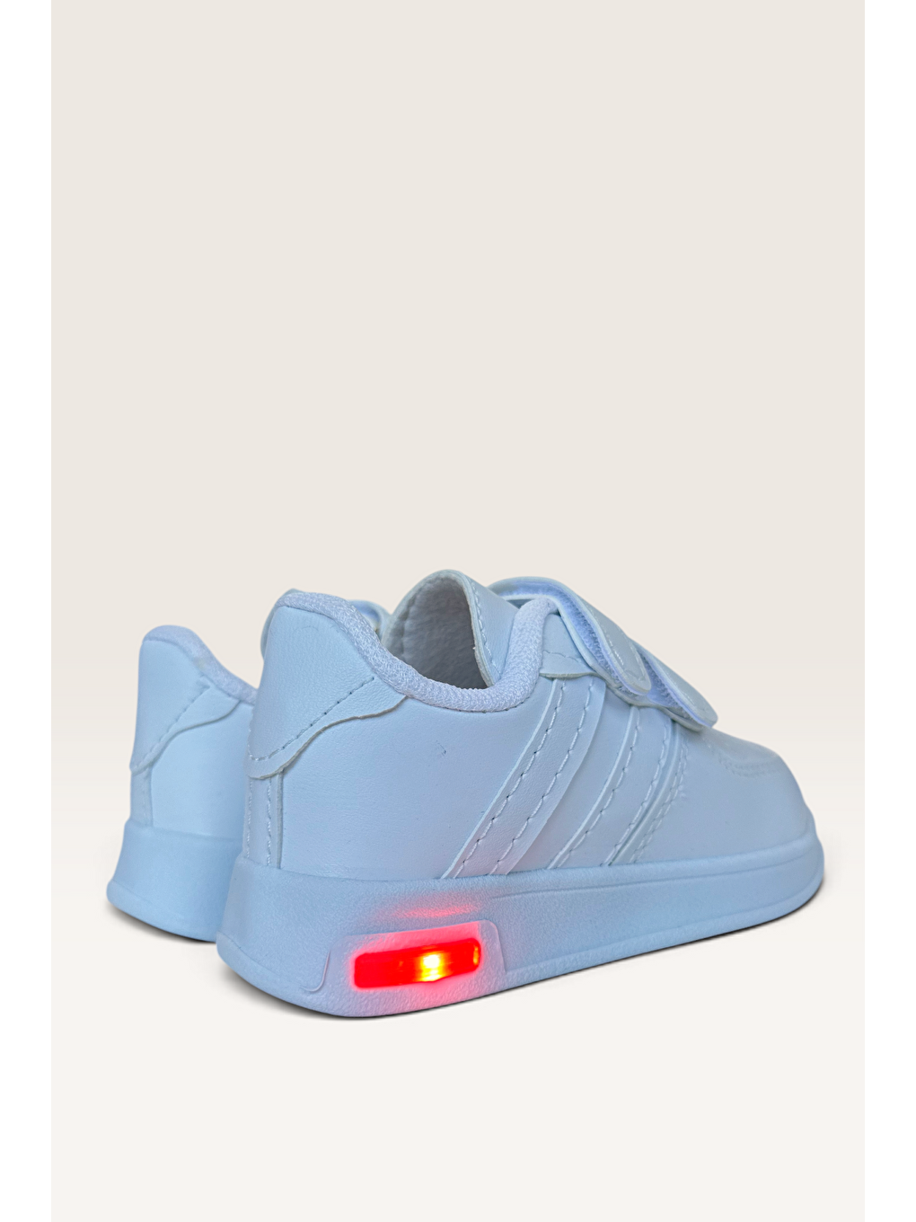 Işıklı Unisex Rahat Hafif Çocuk Spor Ayakkabı Beyaz-3