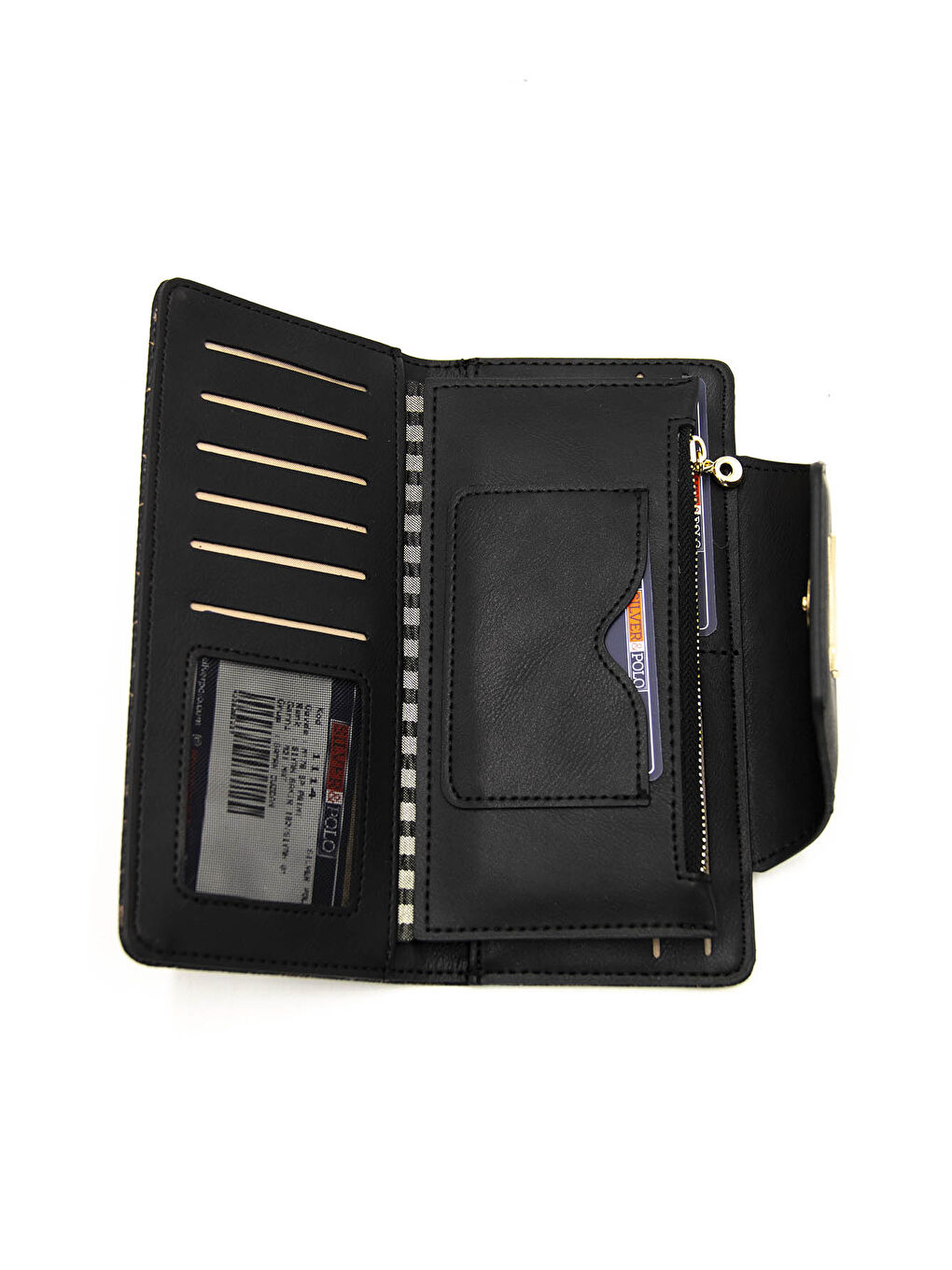 Kadın Cüzdan & Kartlık 1114-43381 M178 Siyah Platin-Mat Siyah-4