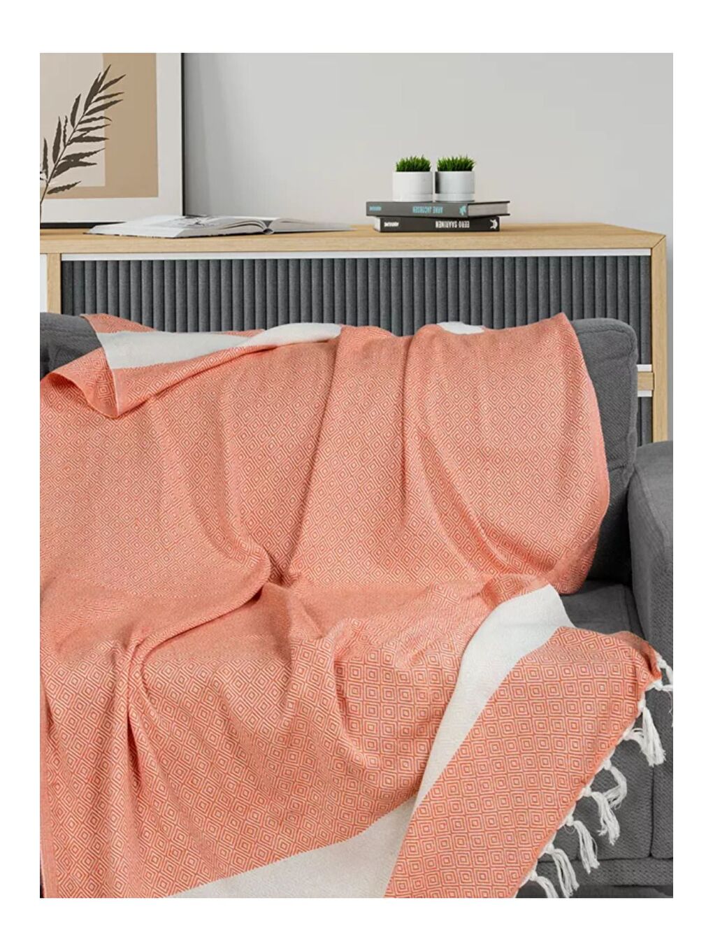 Turuncu Elmas Yöresel Peştemal – 100x180 cm | %100 Pamuk TURUNCU/100X180CM