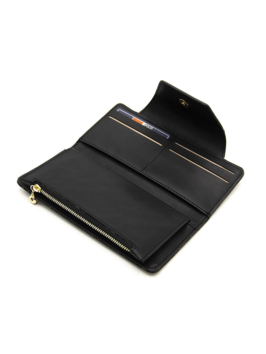 Kadın Cüzdan & Kartlık 1114-43381 M178 Siyah Platin-Mat Siyah-5