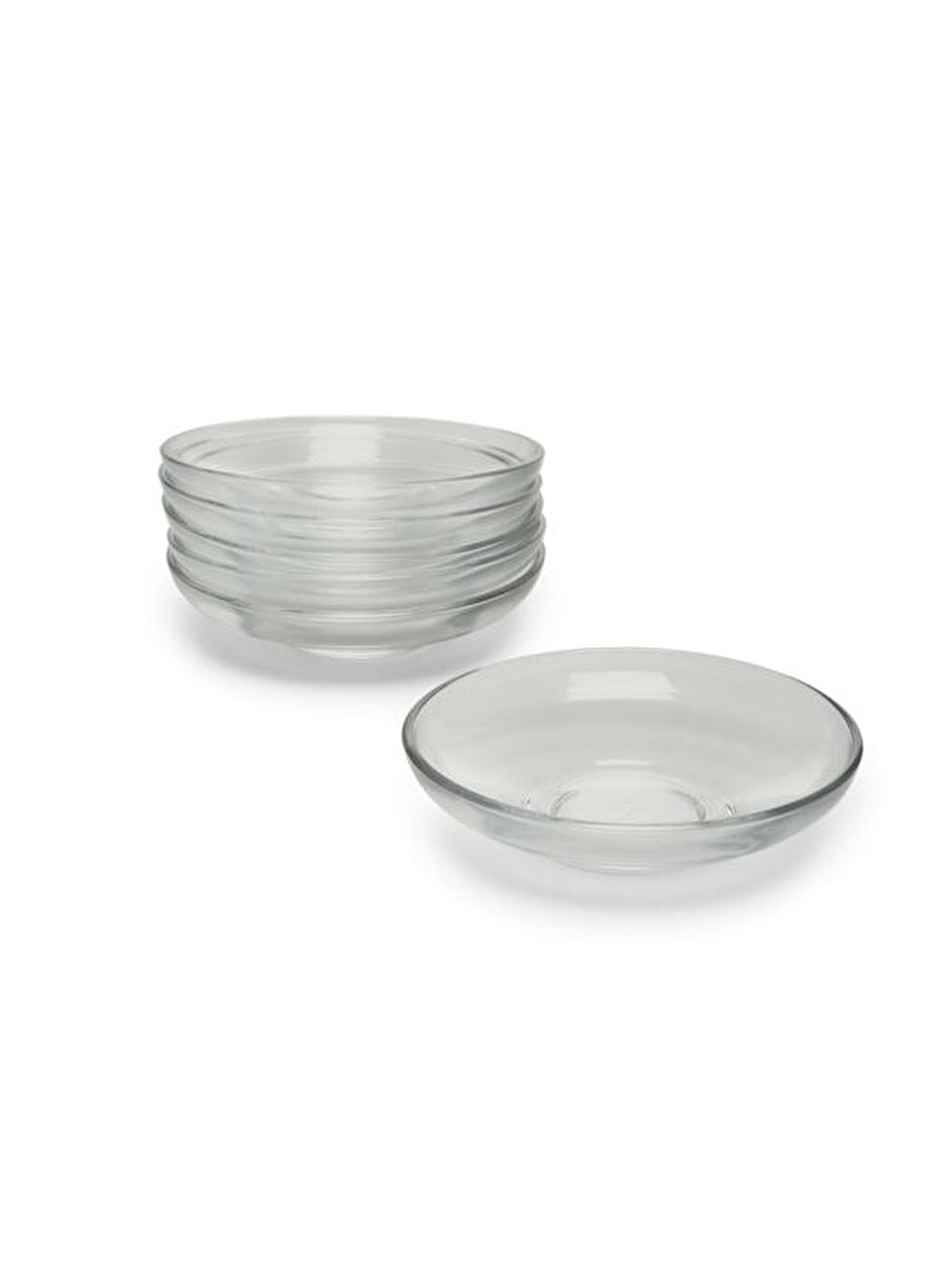 Renksiz 54201 Tempo 6'lı Çay Tabağı-1