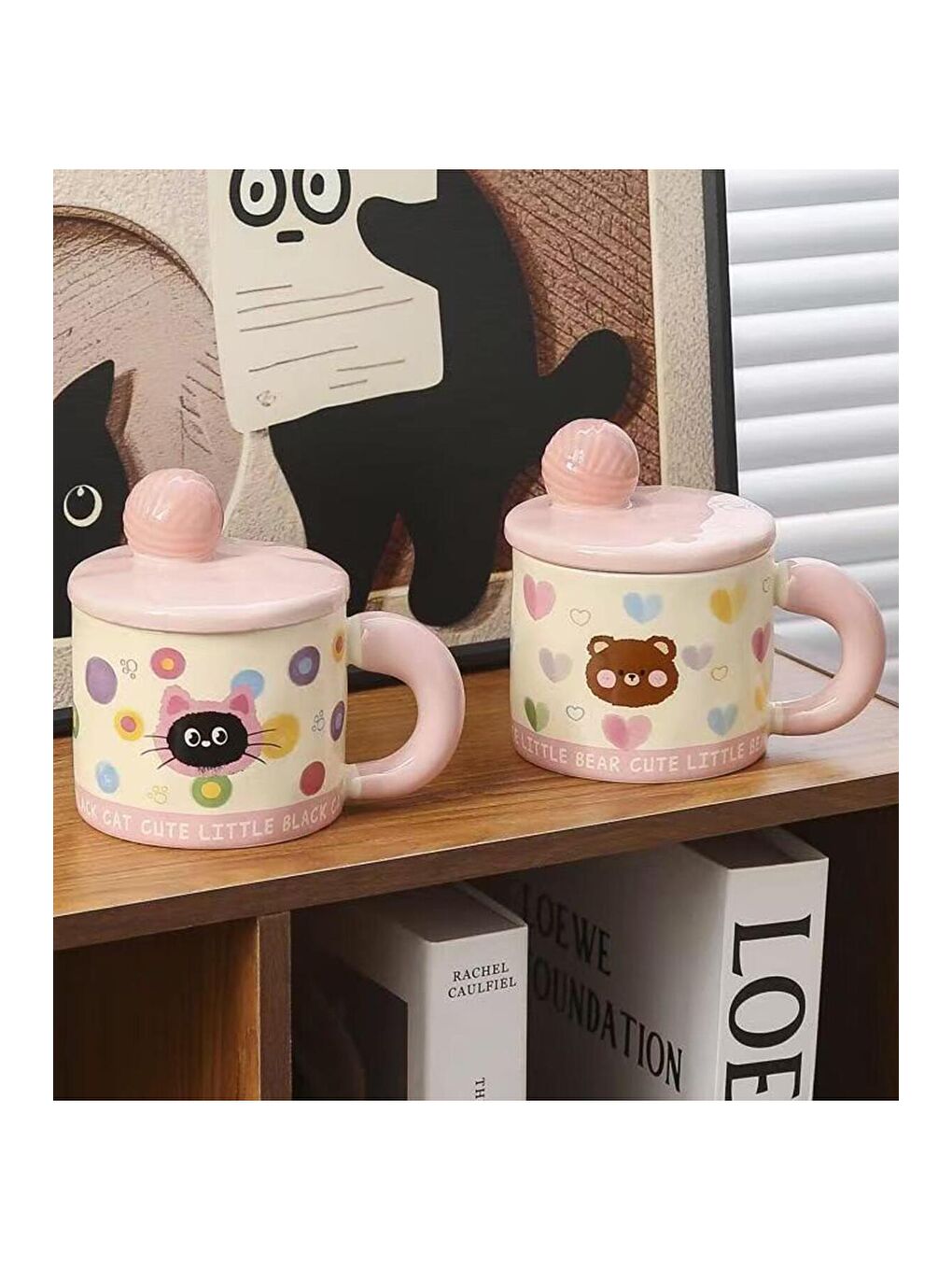 Karışık Sevimli Pati Temalı Seramik Kupa-1