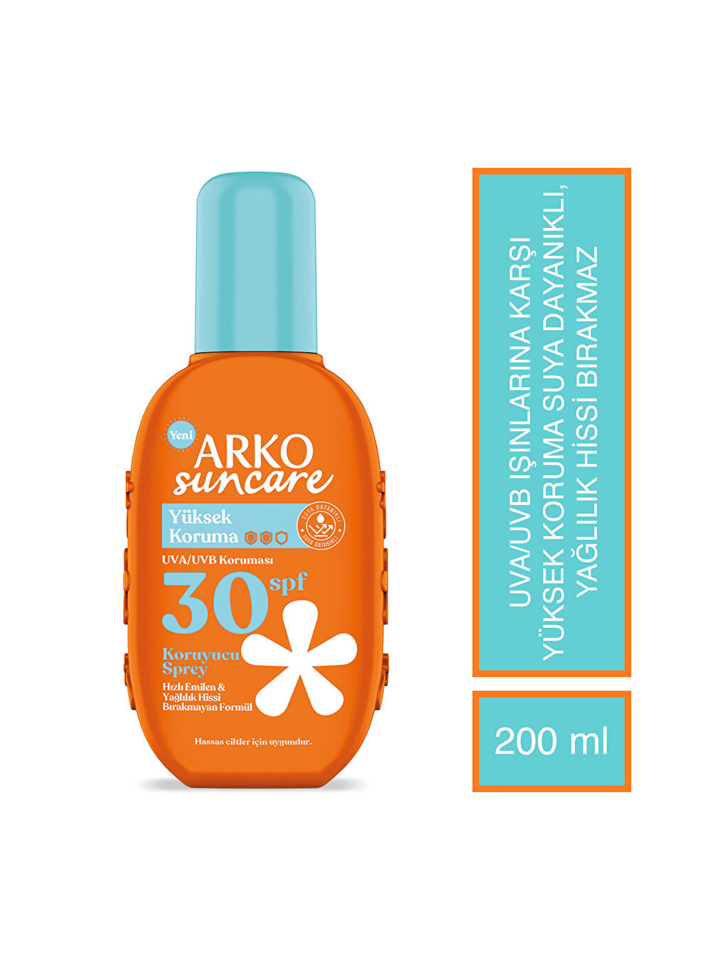 Arko Beyaz Suncare Spf30 Yüksek Korumalı Vücut Güneş Spreyi 200 ml