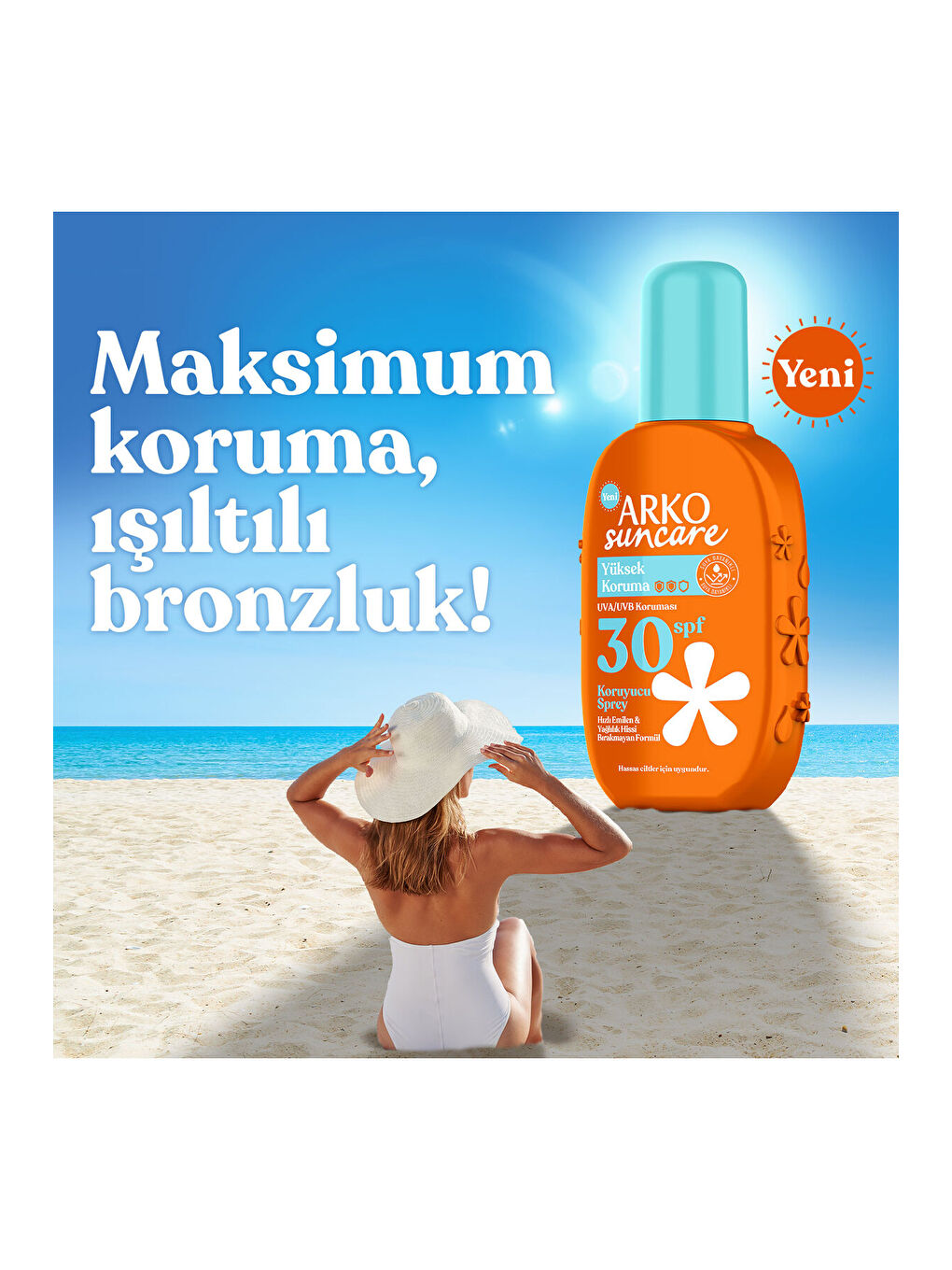 Arko Beyaz Suncare Spf30 Yüksek Korumalı Vücut Güneş Spreyi 200 ml - 2