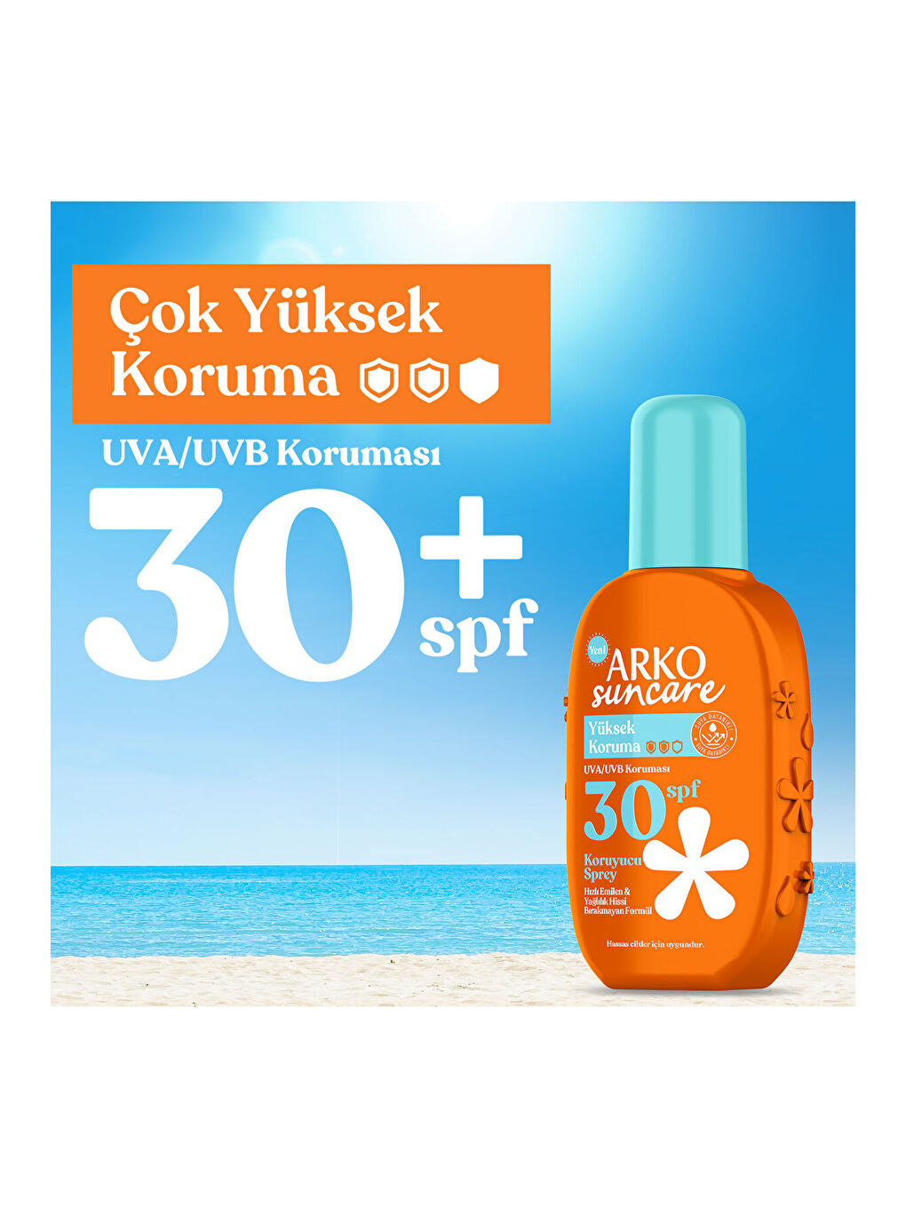 Arko Beyaz Suncare Spf30 Yüksek Korumalı Vücut Güneş Spreyi 200 ml - 3