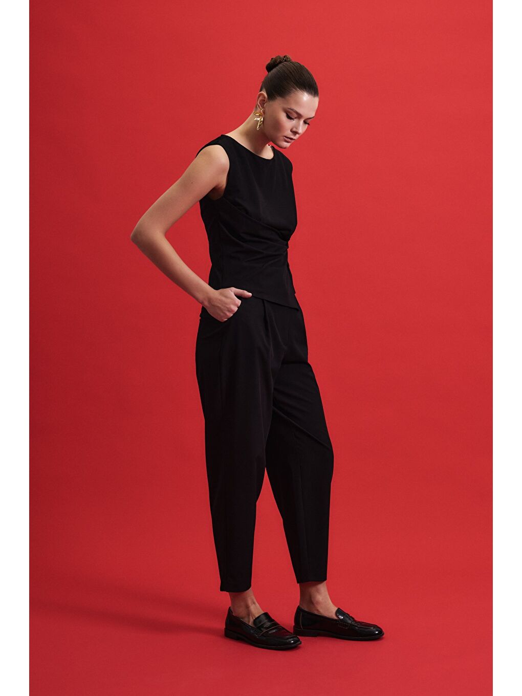 Lena Havuç Pantolon - Siyah-3