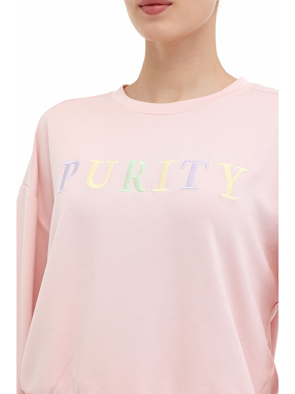 WL KUNT YOG1-10 5PR Pembe Kadın Sweatshirt-3