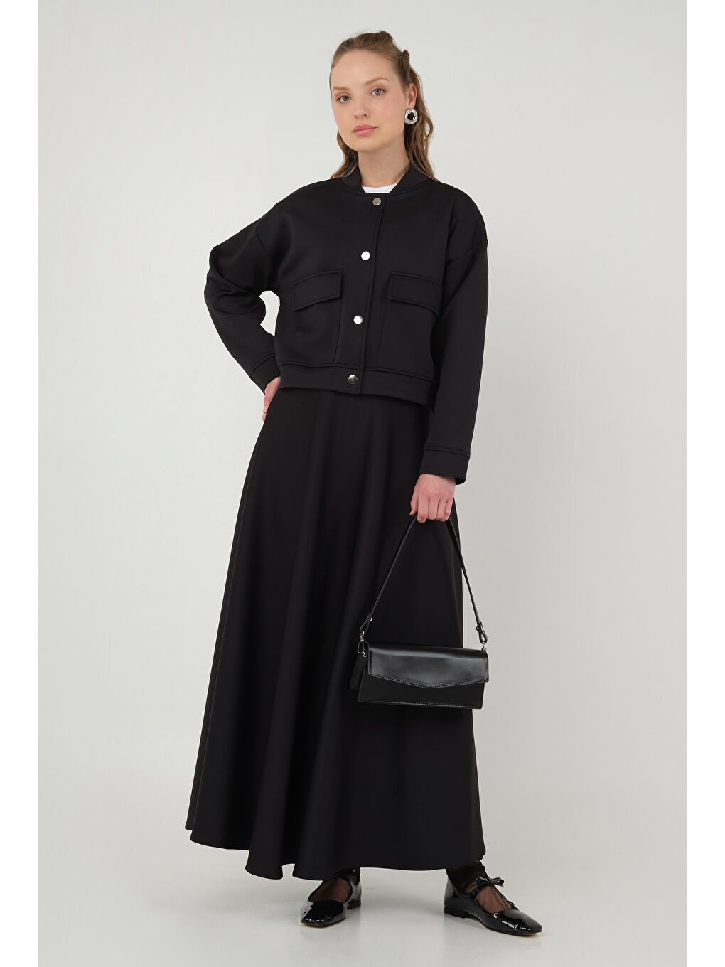 Scuba Bomber Ceket Siyah-4