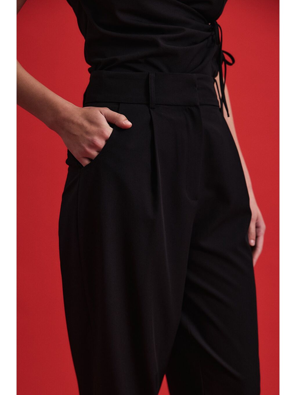 Lena Havuç Pantolon - Siyah-5