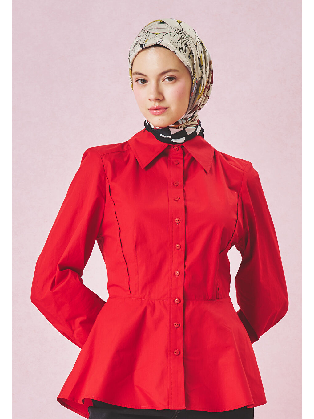 Ekru TALES OF LOVE DESEN FLOŞ VİSKON EŞARP BLACK STORM-1