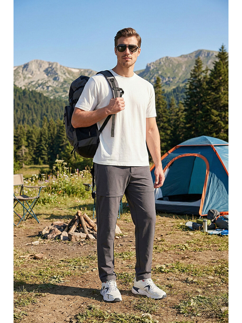 Gri Regular Fit Normal Bel Düz Paça Pantolon 693705-1