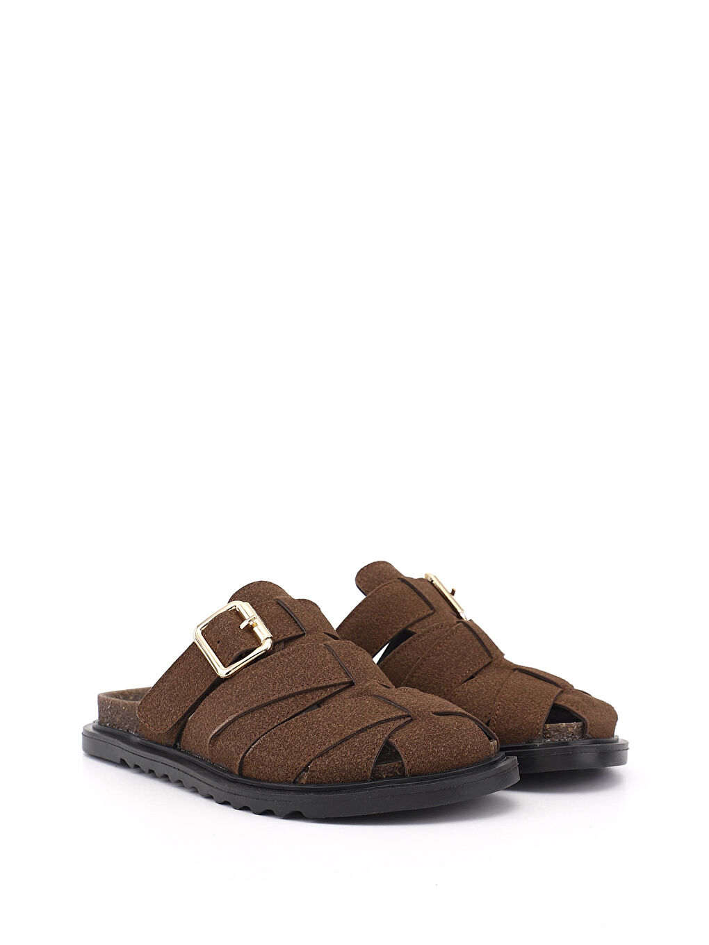 Kahverengi Kadın AÇIK KAHVERENGİ Tokalı Günlük Terlik-1