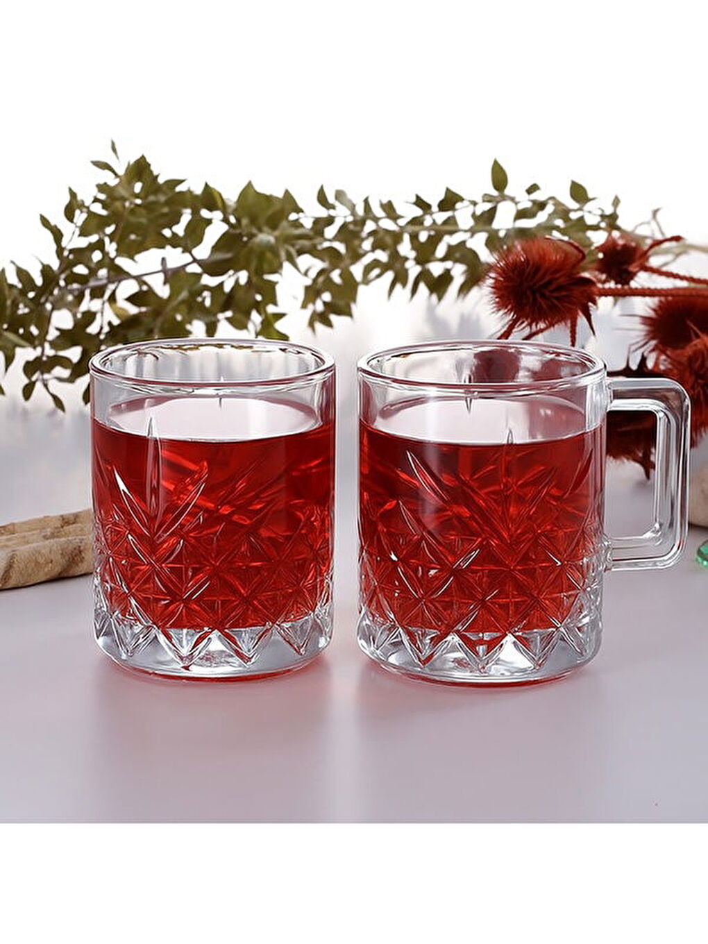 Renksiz Timeless 2'li Cam Kupa - Şeffaf - 250 ml