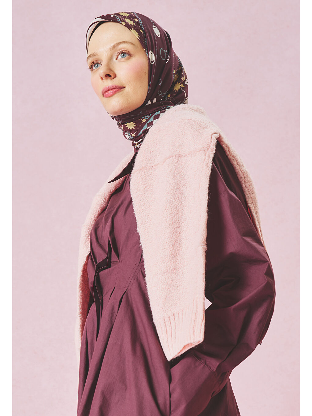 Kırmızı LITTLE LOVE DREAM DESEN FLOŞ VİSKON EŞARP CHERRY-2