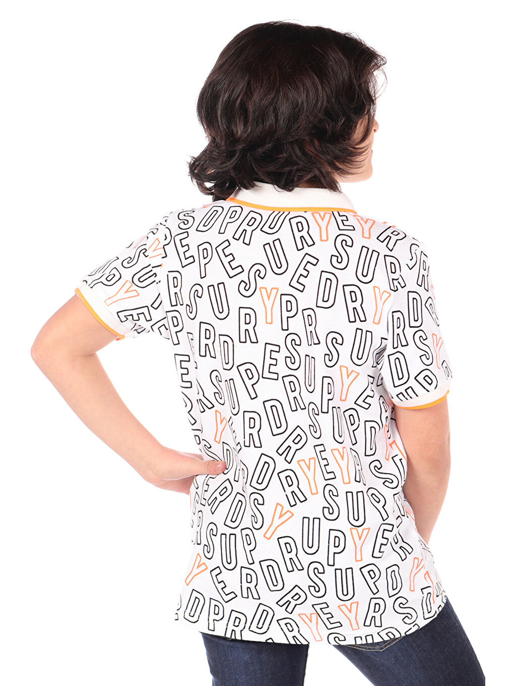 Beyaz Erkek Çocuk Komple Baskılı Tişört-1