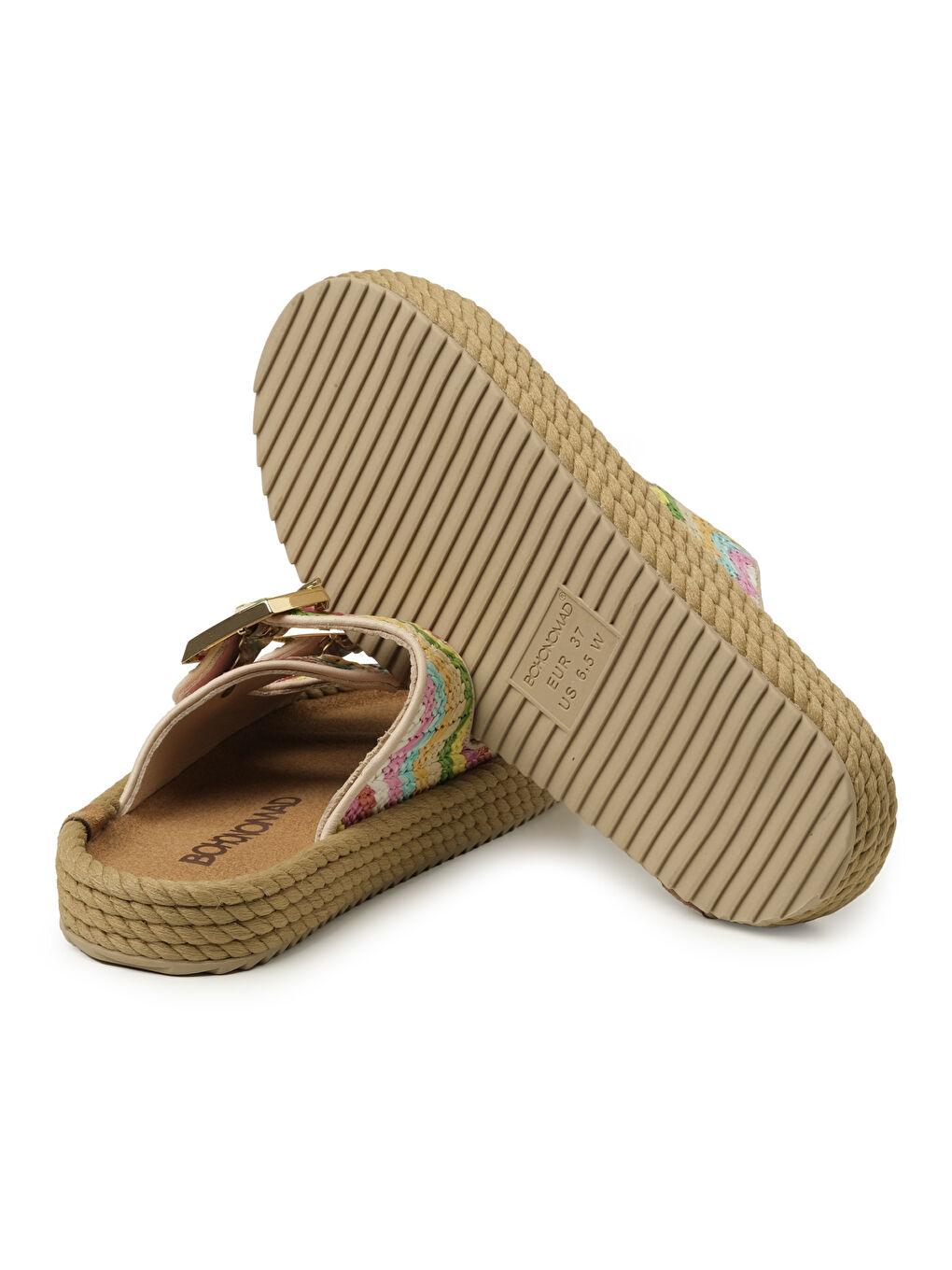 Karışık SYD12-00077 Sydney Kadın Hasır Terlik Multi-4