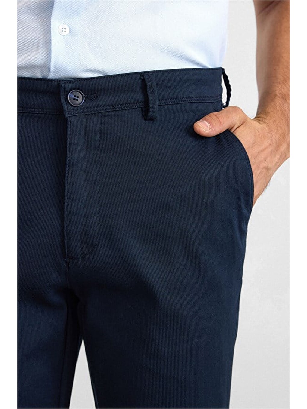 Lacivert Regular Casual Pantolon-1