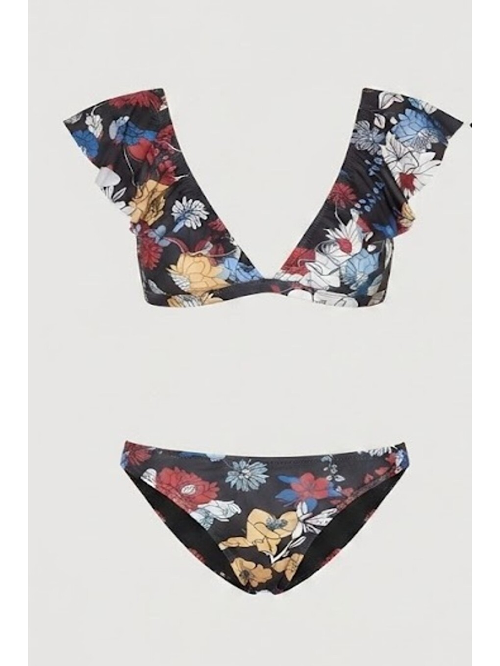 Fırfırlı Bikini Takım 3222 Siyah