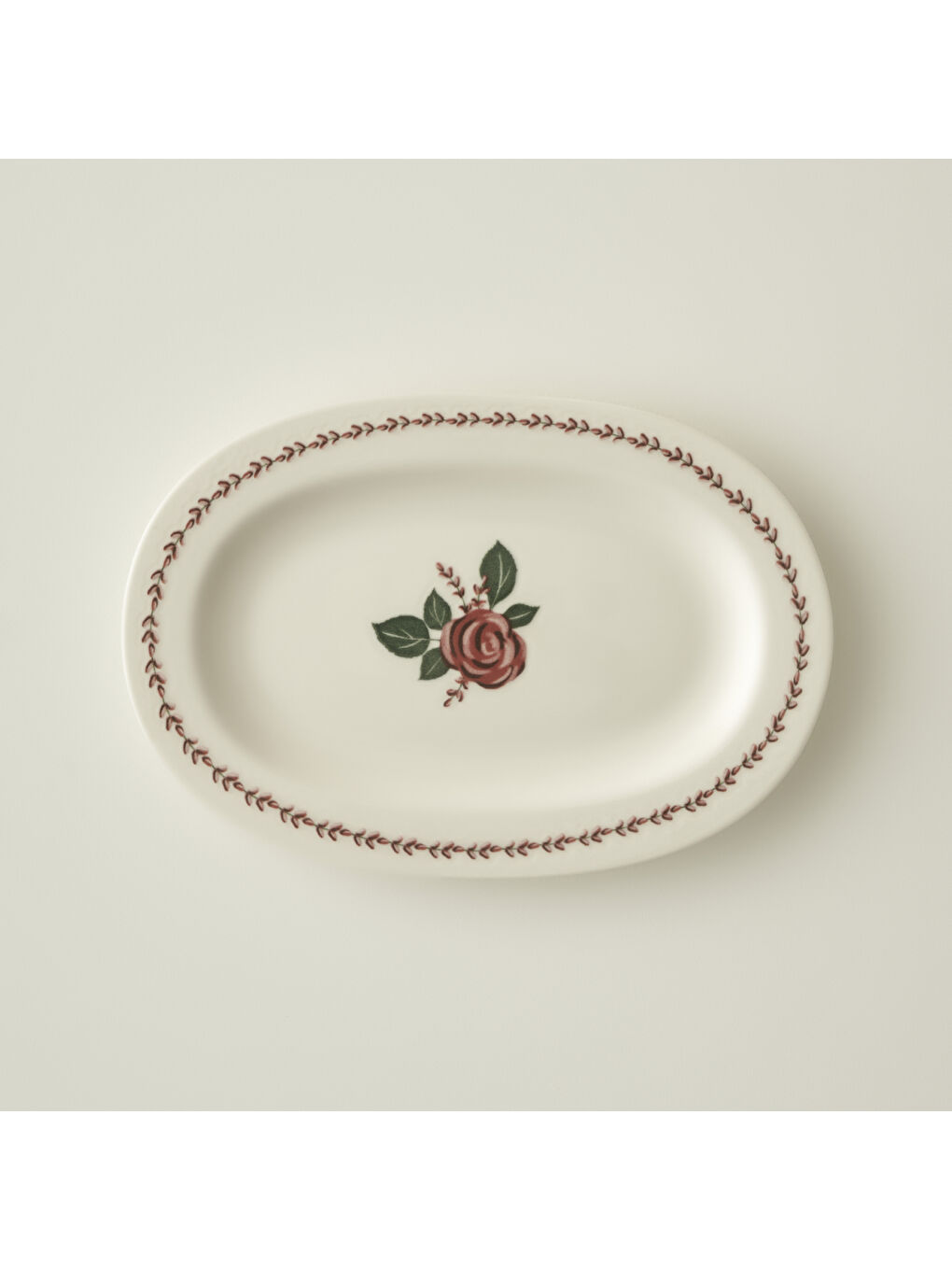 Karışık Rose Porselen Sunum Tabağı (25 cm)