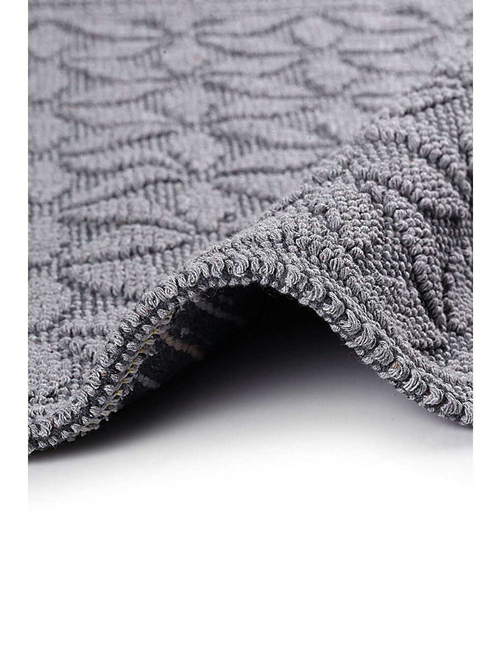 Pasific Doğal Pamuklu 2'li Banyo Paspas Seti 60x100+50x60 cm Gri-2