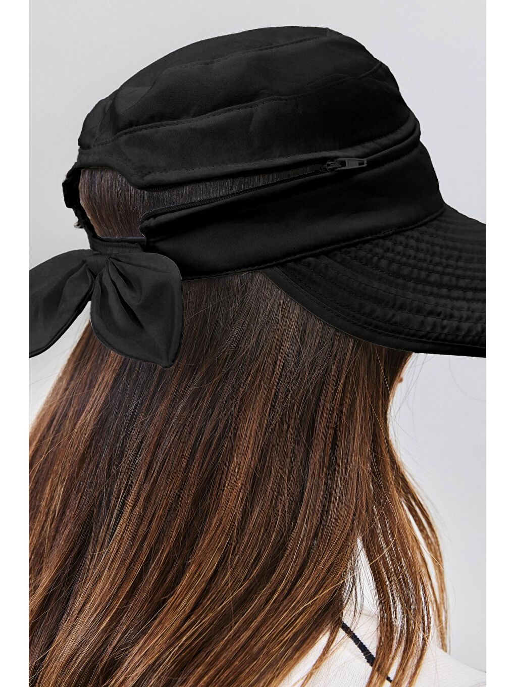 Mikro Kumaş Fermuarlı Ayarlanabilir Sporcu Koşu Ve Tenis Şapkası Y25730-30 Siyah-1