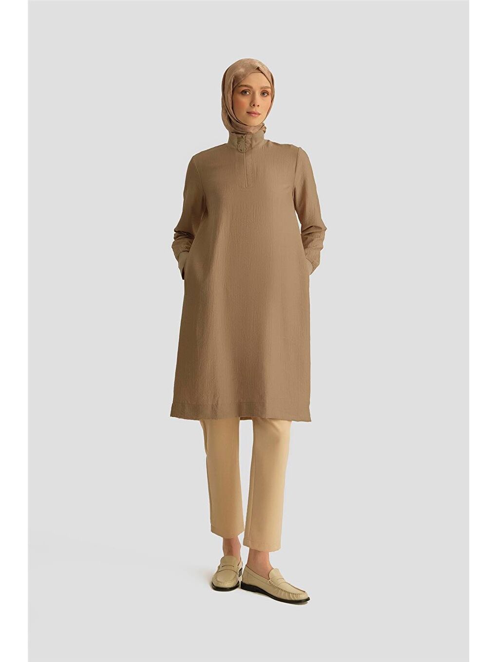 Bej Tunik 25Yh412 Koyu Taş-1