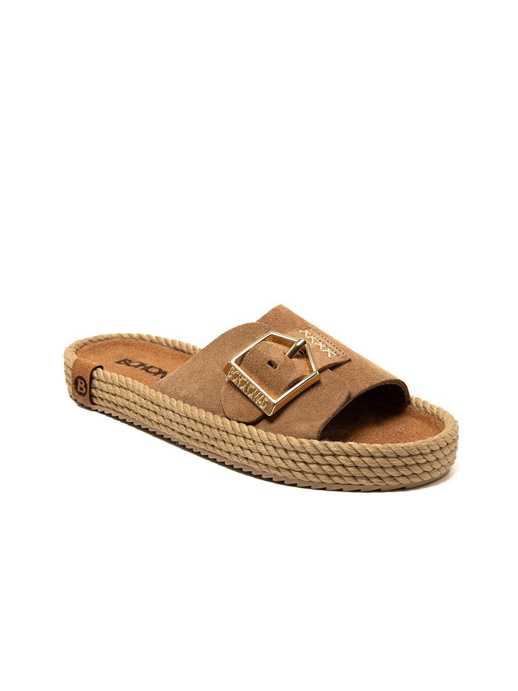 Kahverengi COR12-00037 Corsica Kadın Terlik Latte-1