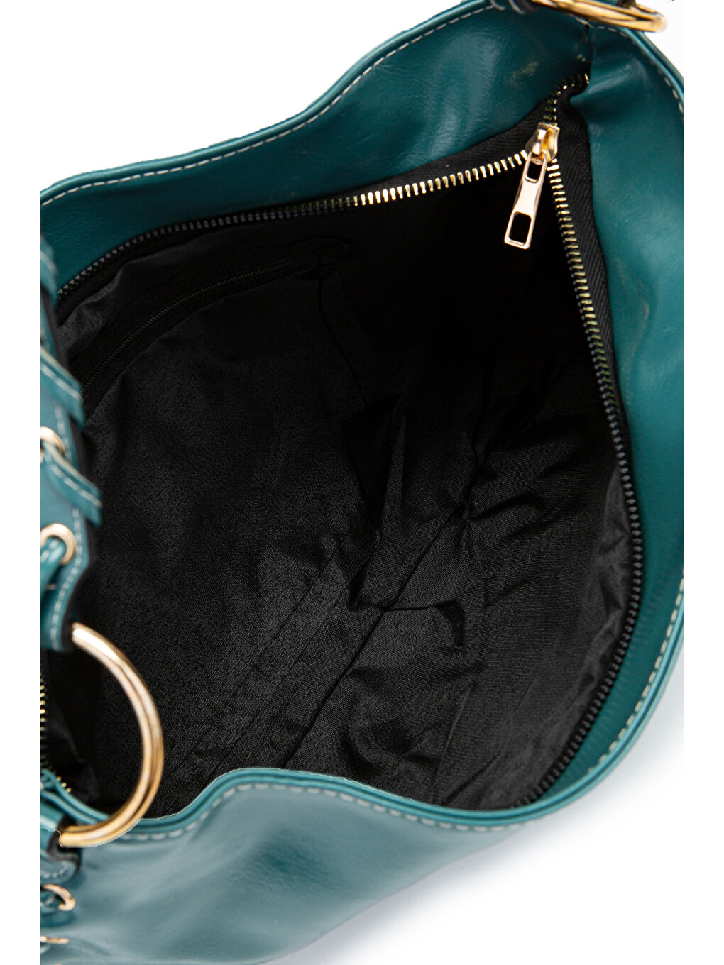 Örgü Saplı İp Sarkıt Detaylı Texas Kadın Kol Çanta Mavi-3