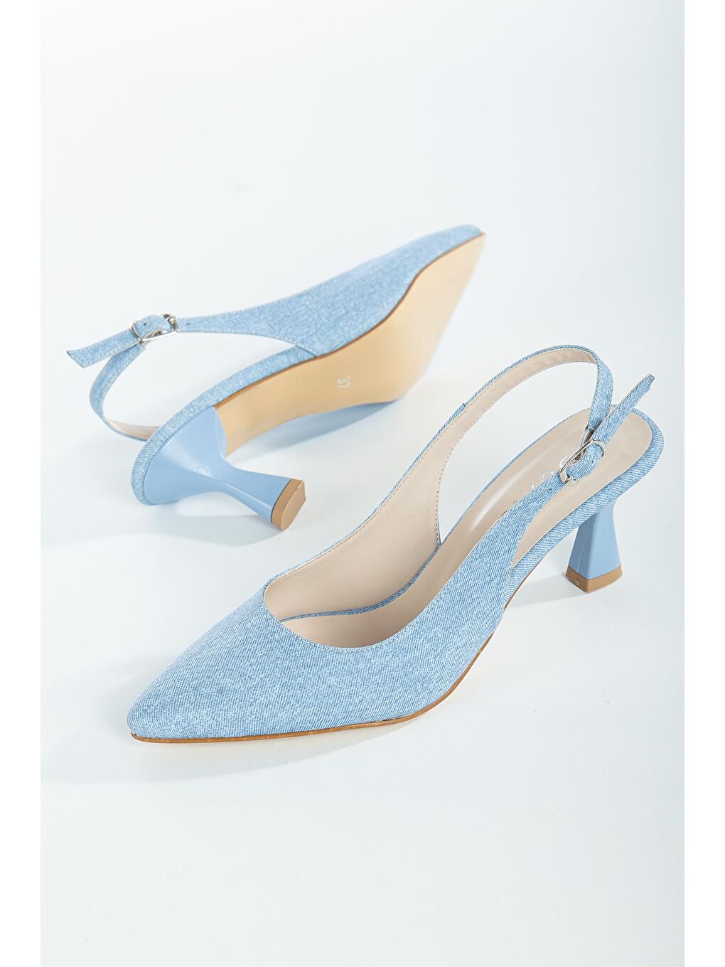 Mavi D1705 Kadın Günlük Klasik Topuklu Ayakkabı-1
