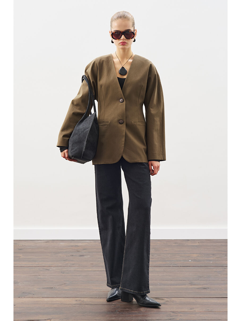 Studıo Blazer Ceket Haki