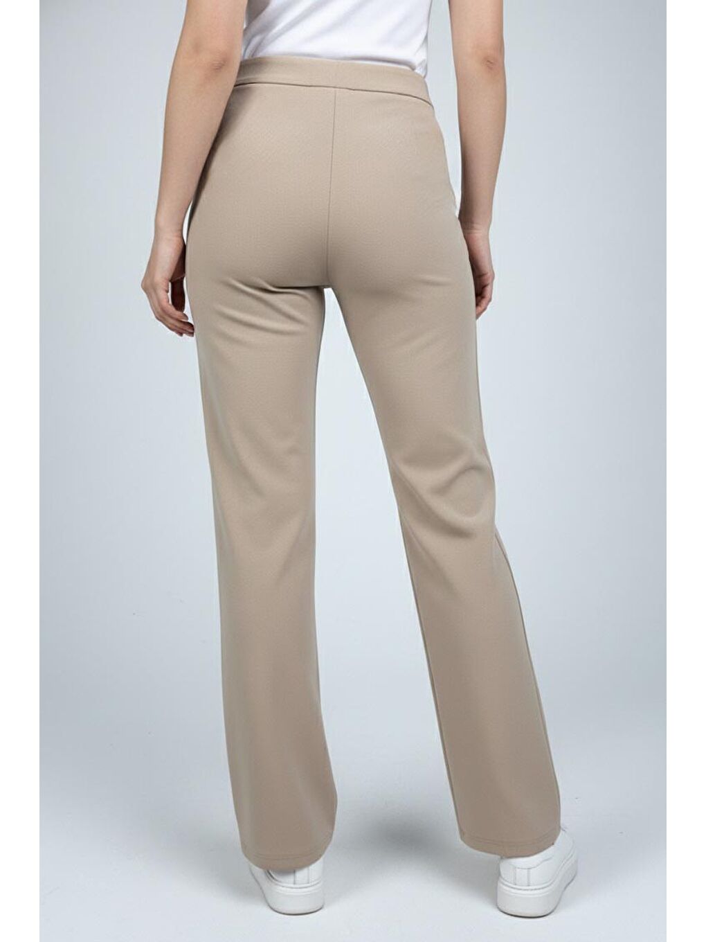 Şerit Detaylı Spor Pantolon Bej - 27084-BEJ-2