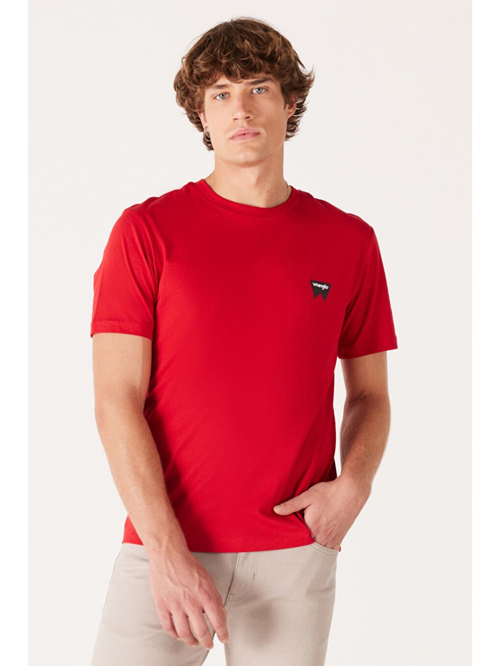 Regular Fit Normal Kesim %100 Pamuk Bisiklet Yaka Kırmızı Tişört