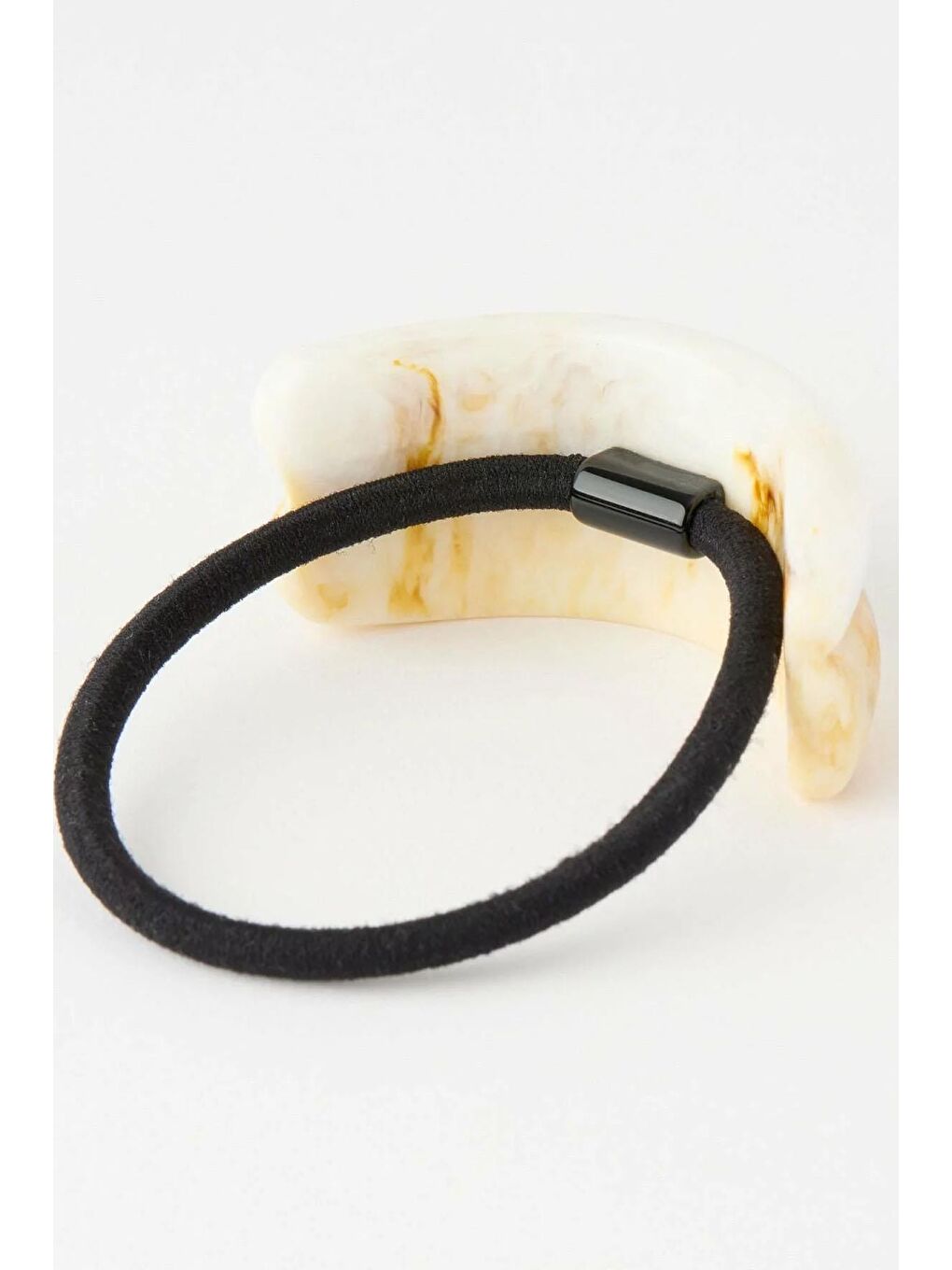 Ekru Akrilik Petit Lastikli Atkuyruğu Tokası-2